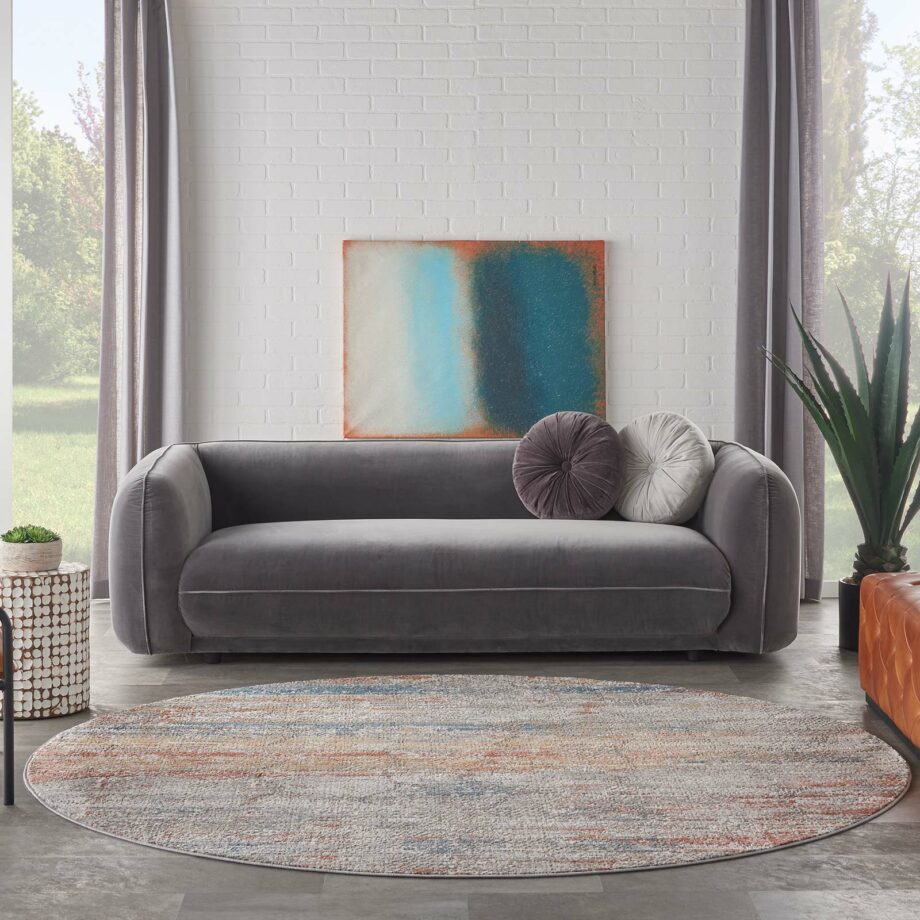 Nourison tapijt Rustic Textures RUS11 MULTI MULTICOLOR 8XRND 099446836052 interior 3