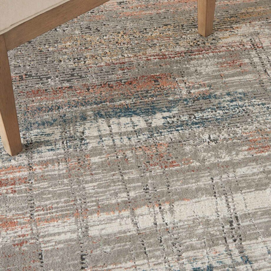 Nourison tapijt Rustic Textures RUS12 GRYMT GREY MULTICOLOR 5X7 099446799128 interior 2