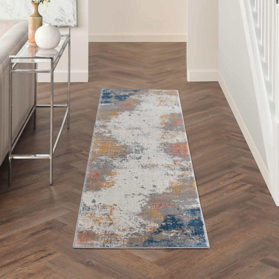 Nourison tapijt Rustic Textures RUS13 GRYBL GREY BLUE 2x8 099446799159 interior 1