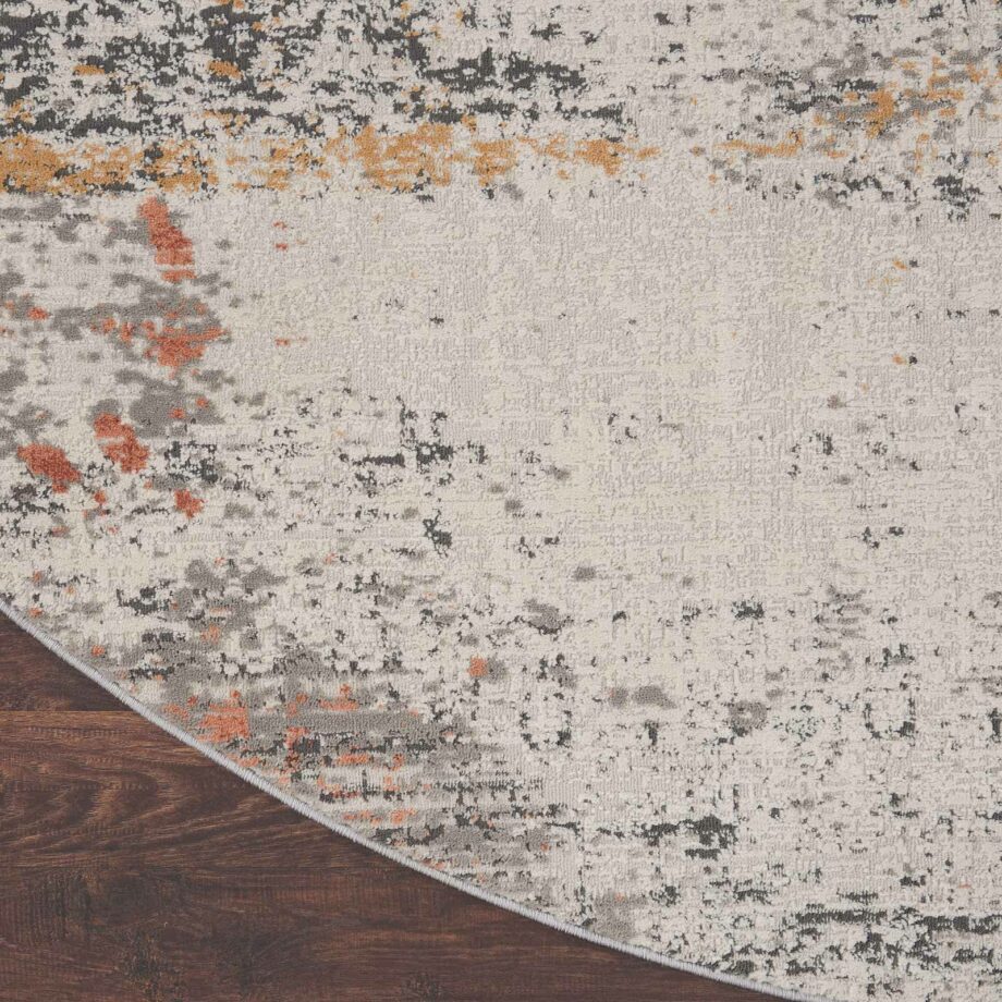 Nourison tapijt Rustic Textures RUS13 GRYBL GREY BLUE 8XRND 099446836083 CR
