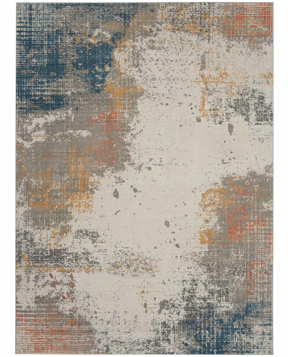 Nourison tapijt Rustic Textures RUS13 GRYBL GREY BLUE 8x11 099446799210
