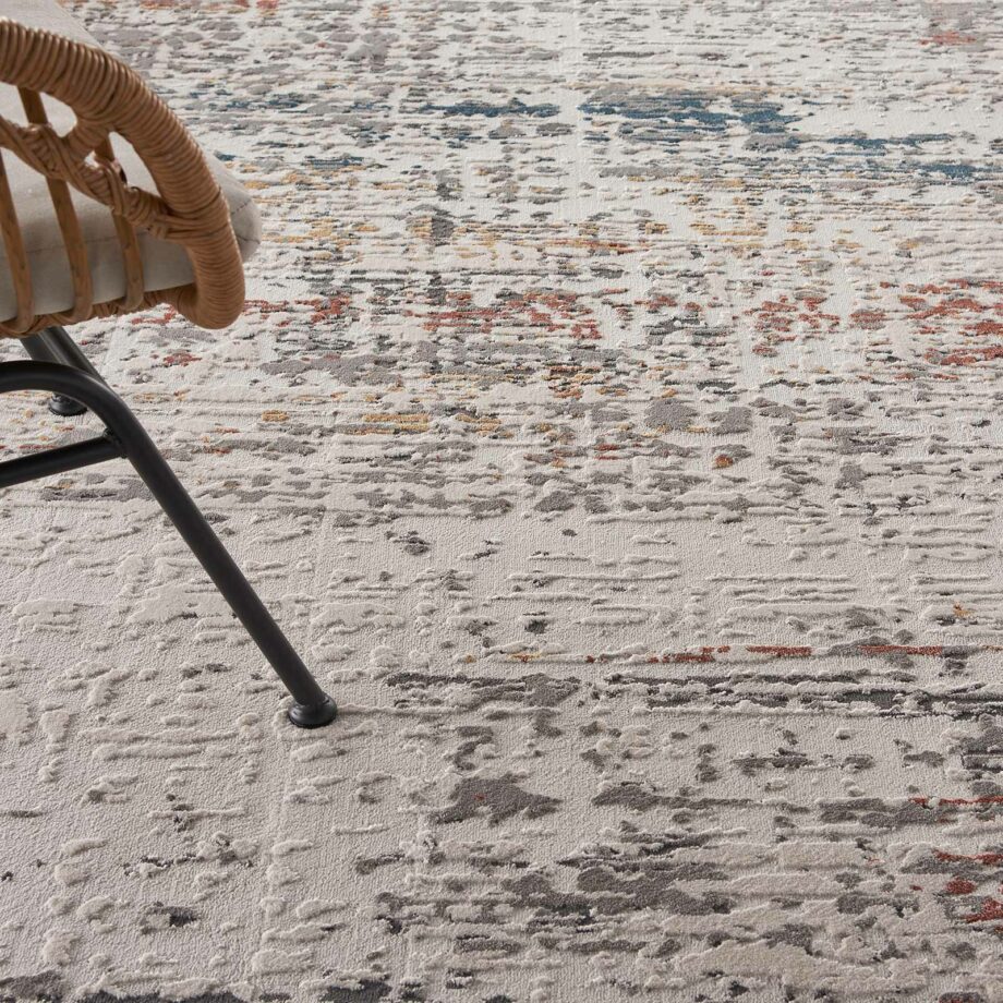 Nourison tapijt Rustic Textures RUS14 LTGMT LIGHT GREY MULTICOLOR 8XRND 099446836090 interior 2