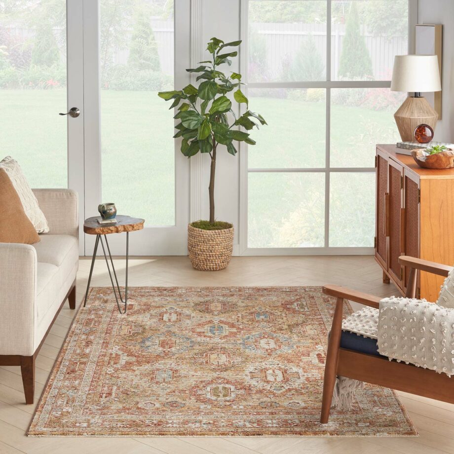Nourison tapijt Sahar SHR01 RUST 5x8 099446025708 interior 3