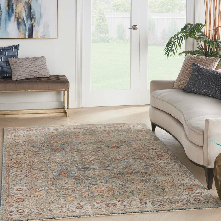 Nourison tapijt Sahar SHR03 BLUE 5x8 099446025234 interior 1