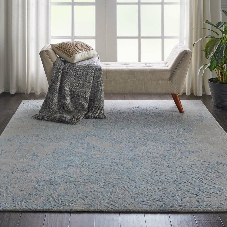 Nourison tapijt Silk Shadows SHA18 GRYBL GREY BLUE 6X8 099446451101 interior 1 C