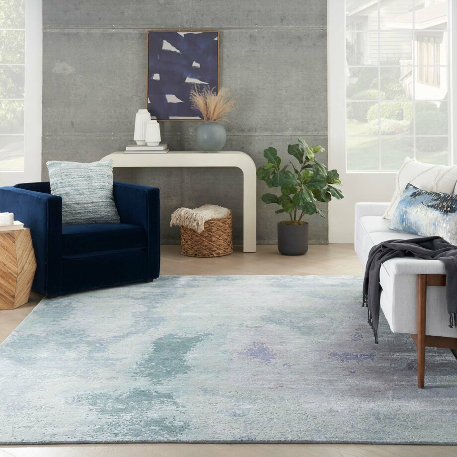 Nourison tapijt Silk Shadows SHA22 BLUGN BLUE GREEN 8X10 099446020659 interior 3