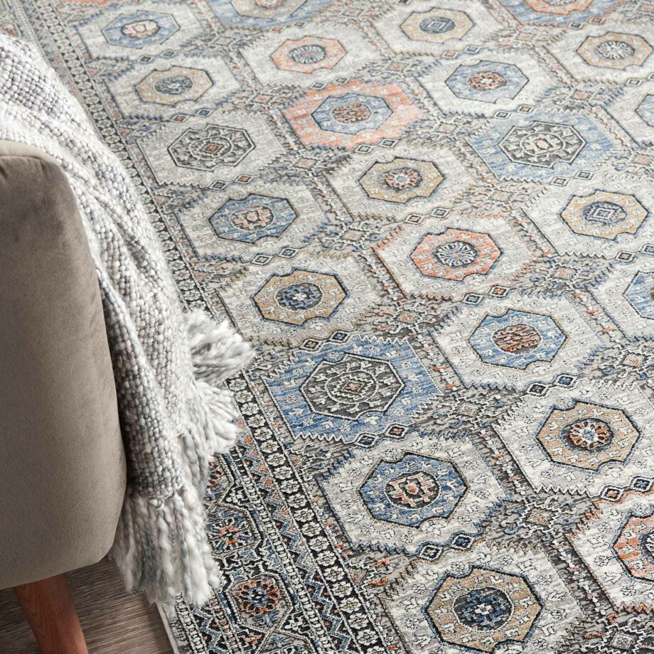Nourison tapijt Starry Nights STN09 GRYNV GREY NAVY 5x7 099446797230 interior 2