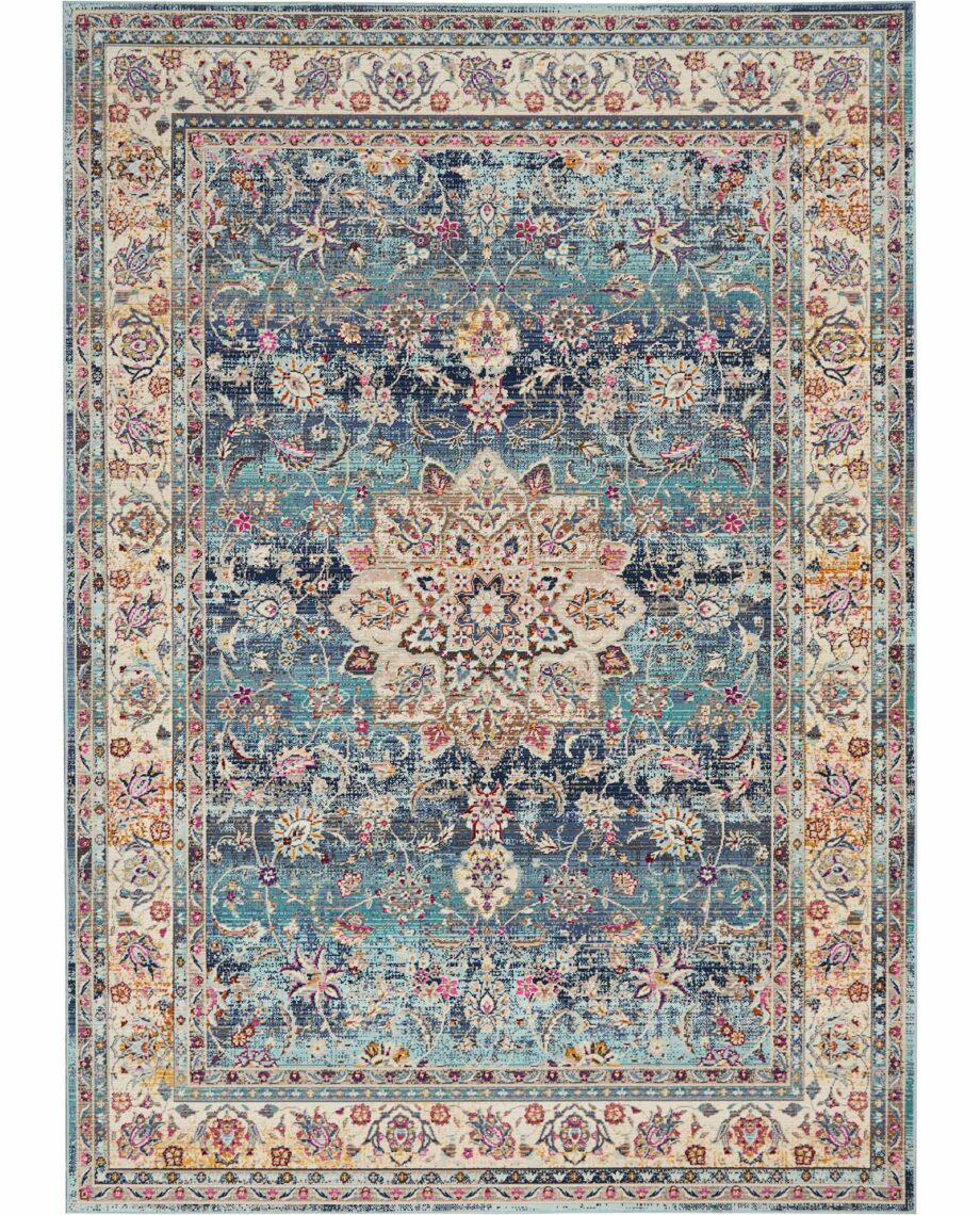 Nourison tapijt Vintage Kashan VKA01 BLUE 5x7 099446454997 MAIN