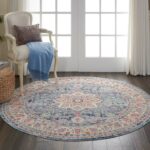 Nourison tapijt Vintage Kashan VKA01 BLUE 6xRND 099446454980 interior 1 C