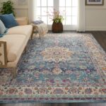 Nourison tapijt Vintage Kashan VKA01 BLUE 8x10 099446455000 interior 1 C