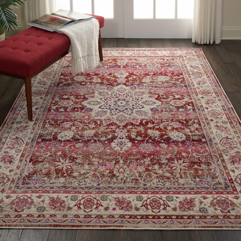Nourison tapijt Vintage Kashan VKA01 RED 5x8 099446456229 interior 1 C