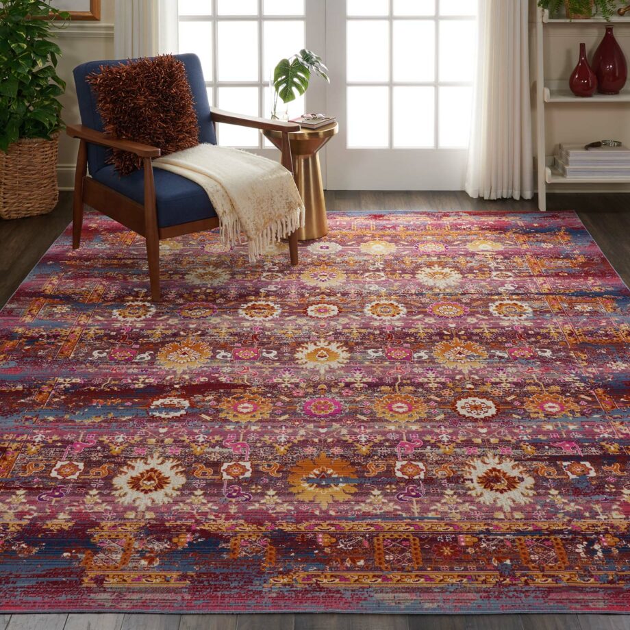 Nourison tapijt Vintage Kashan VKA03 RED MULTI 8x10 099446455581 interior 1 C