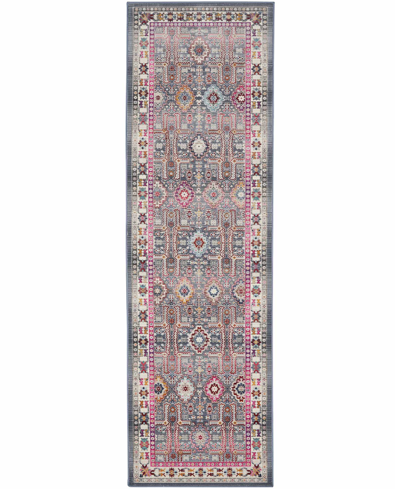 Nourison tapijt Vintage Kashan VKA05 GYMTC GREY MULTICOLOR 2×8 099446811813