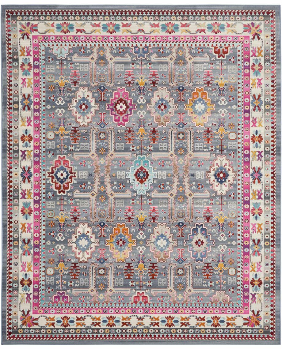 Nourison tapijt Vintage Kashan VKA05 GYMTC GREY MULTICOLOR 8x10 099446811851