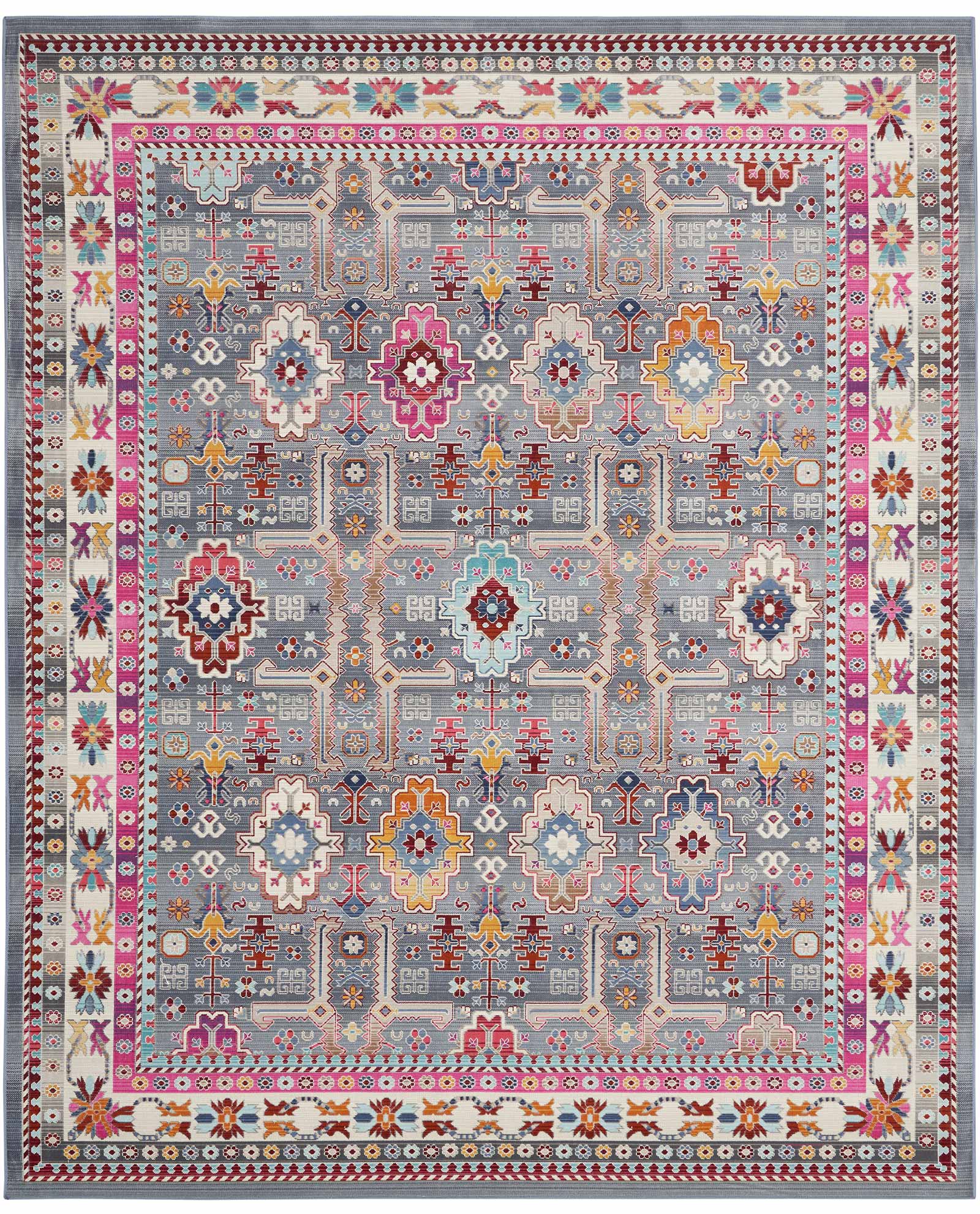 Nourison tapijt Vintage Kashan VKA05 GYMTC GREY MULTICOLOR 8×10 099446811851