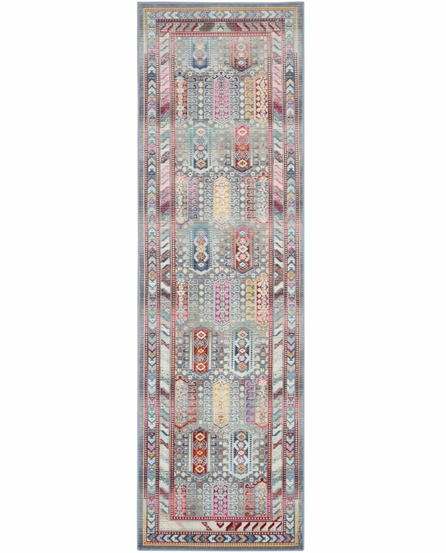 Nourison tapijt Vintage Kashan VKA06 GYMTC GREY MULTICOLOR 2x8 099446811929