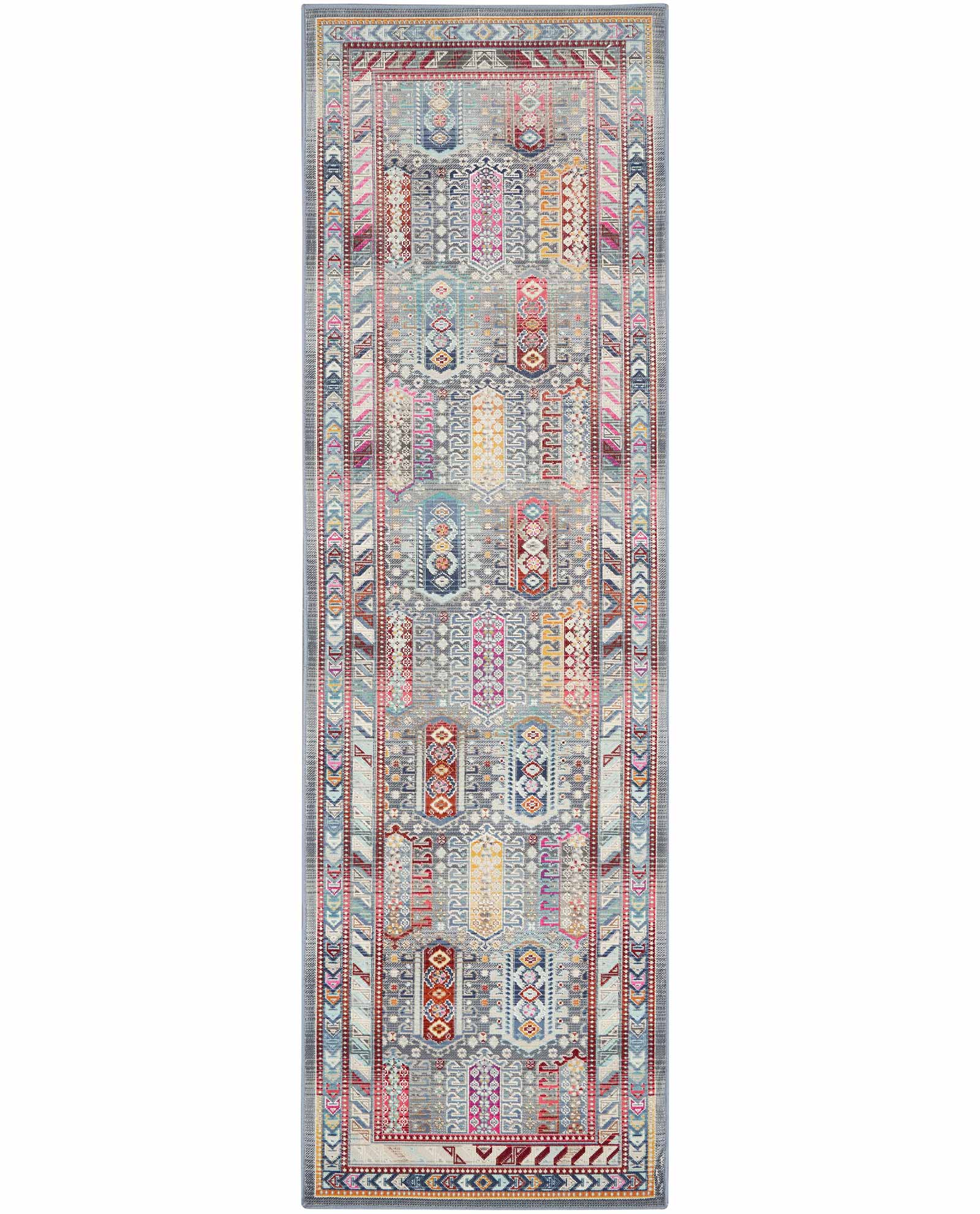 Nourison tapijt Vintage Kashan VKA06 GYMTC GREY MULTICOLOR 2×8 099446811929