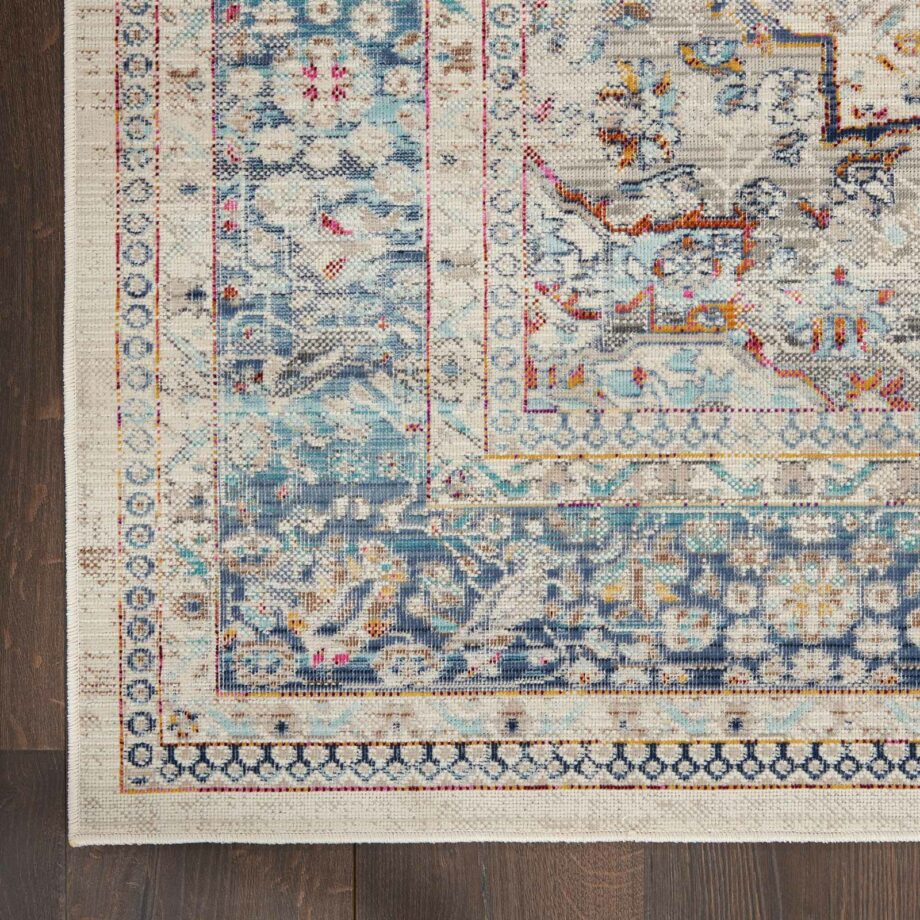 Nourison tapijt Vintage Kashan VKA07 IVBLU IVORY BLUE 5X8 099446812094 CR