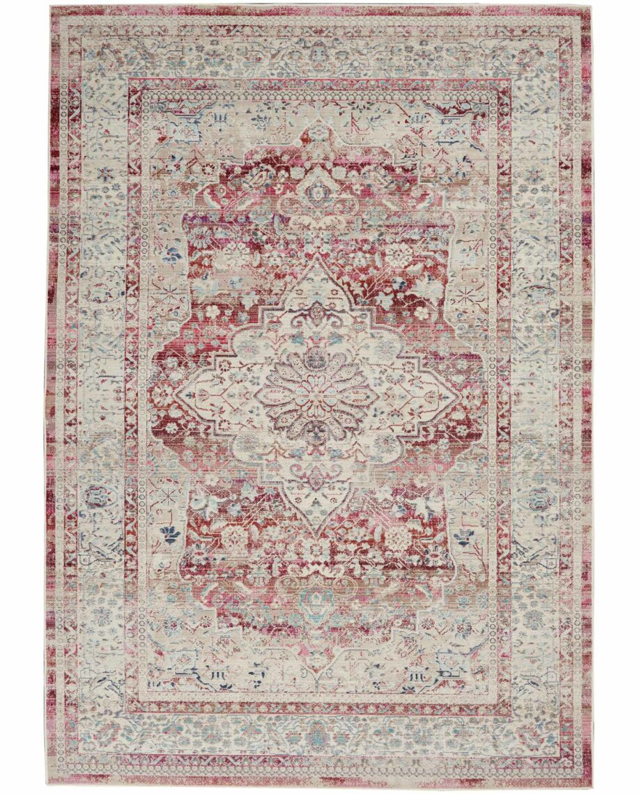 Nourison tapijt Vintage Kashan VKA07 REDIV RED IVORY 5X8 099446812216