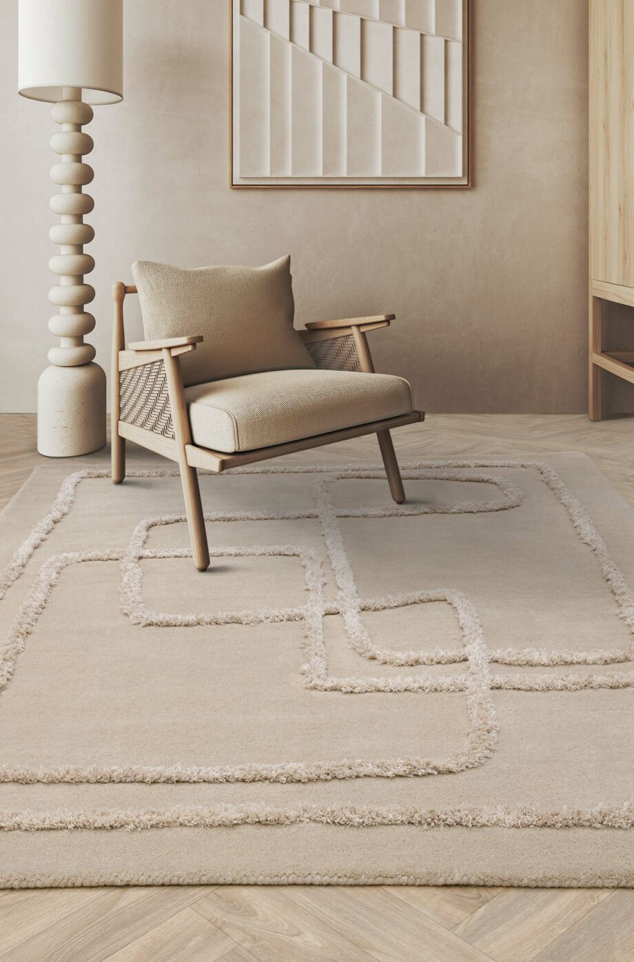 Asiatic tapijt 95 Infinity Sand interior new