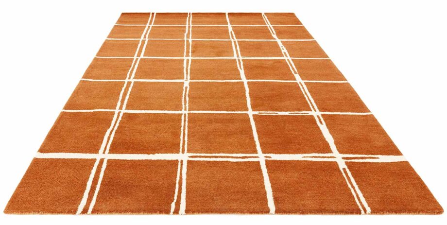 Asiatic tapijt Albany Grid Rust 1 3D