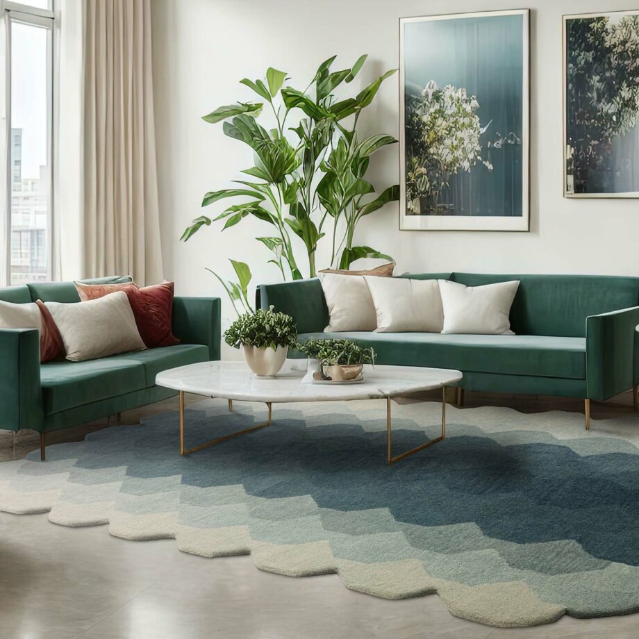 Asiatic tapijt Hive Teal interior square
