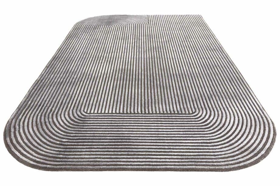 Asiatic tapijt Kuza Shape Black Charcoal 3D