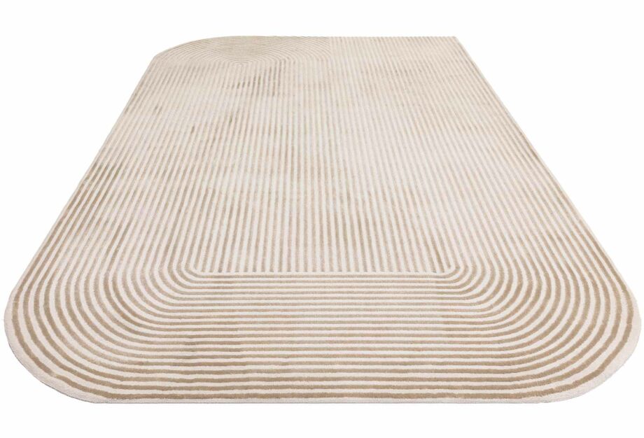 Asiatic tapijt Kuza Shape Gold Cream 3D