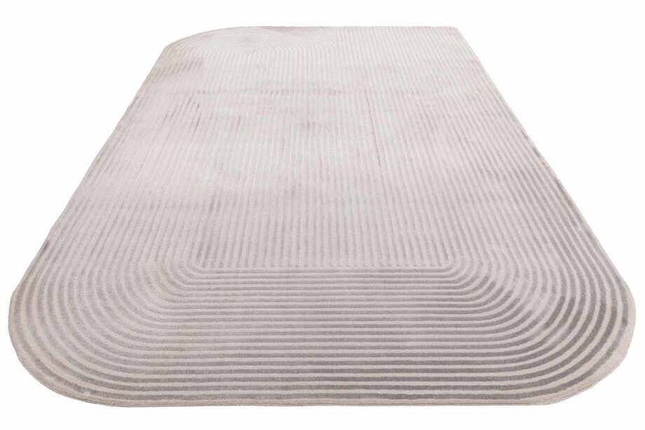 Asiatic tapijt Kuza shape silver grey 3D