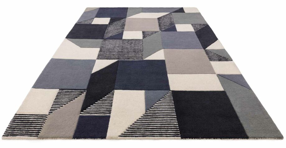 Asiatic tapijt Matrix 101 Memphis Blue 1 3D