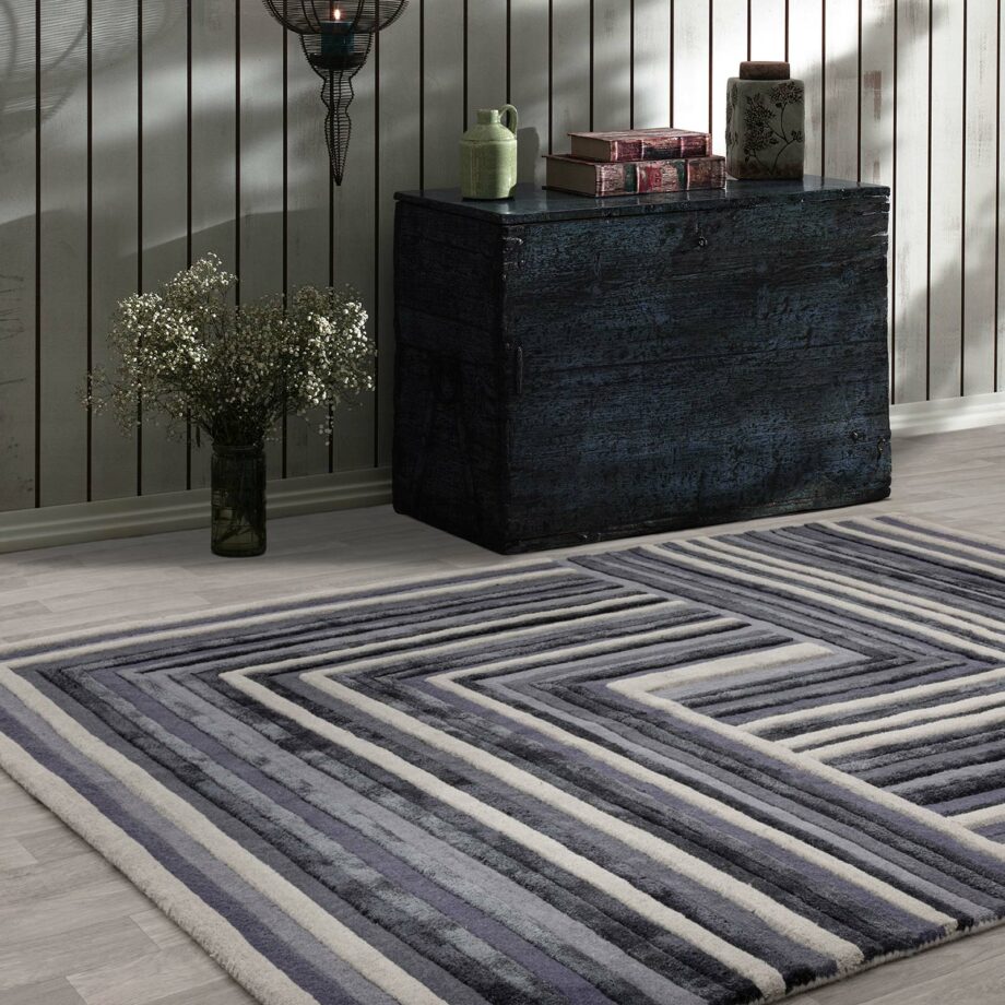 Asiatic tapijt Matrix 81 Network Indigo interior square