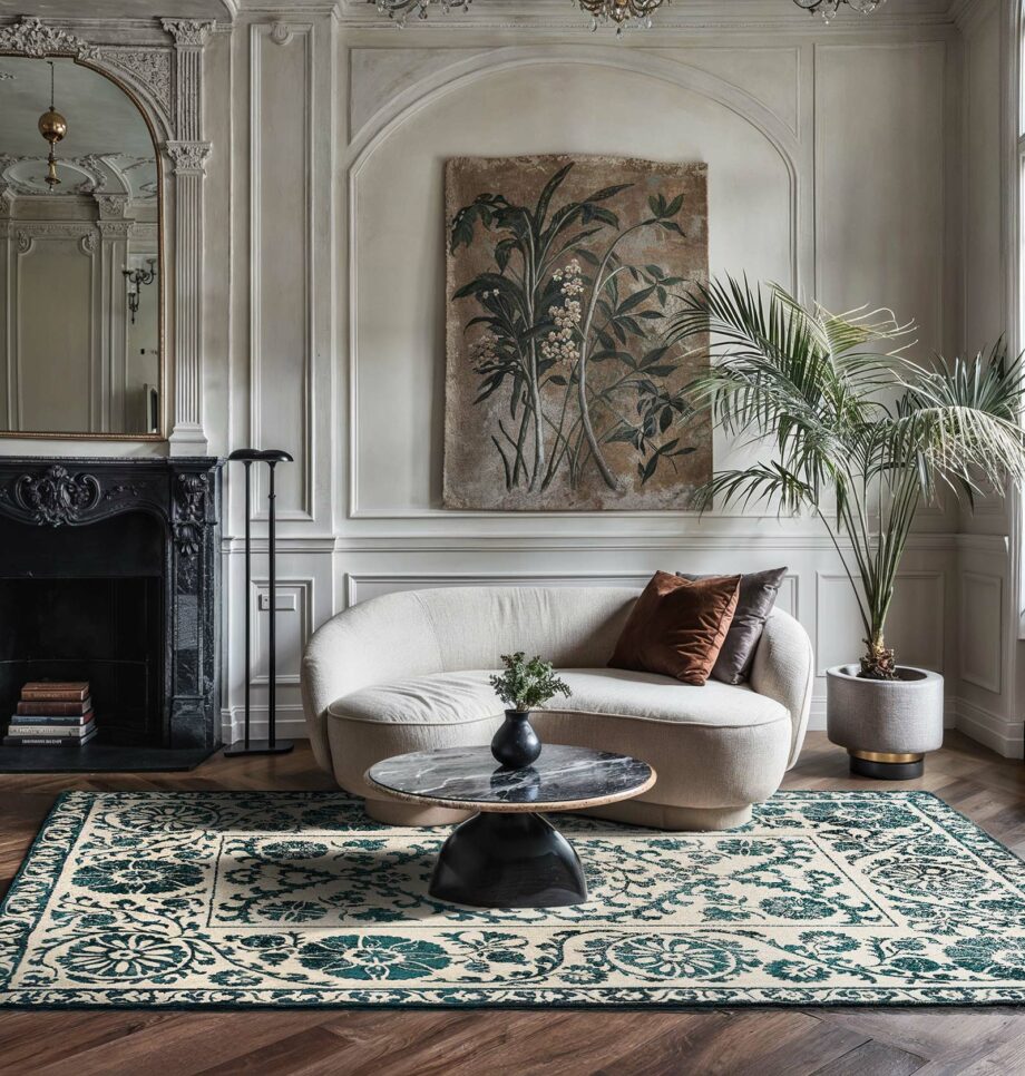 Louis De Poortere tapijt Antiquarian Suzani 9733 Suzani Notos Ambiance